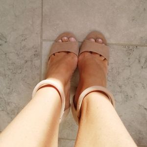 LULU'S  Taupe Heel Sandals Size 7